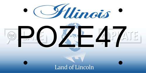 POZE47 Illinois License Plate