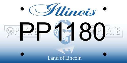 PP1180 Illinois License Plate