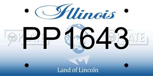 PP1643 Illinois License Plate