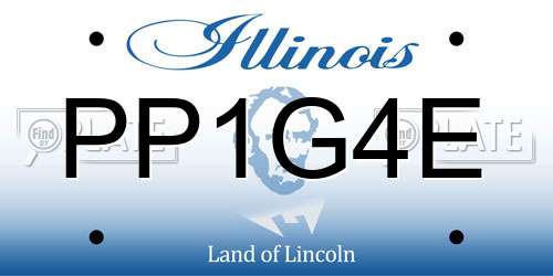 PP1G4E Illinois License Plate