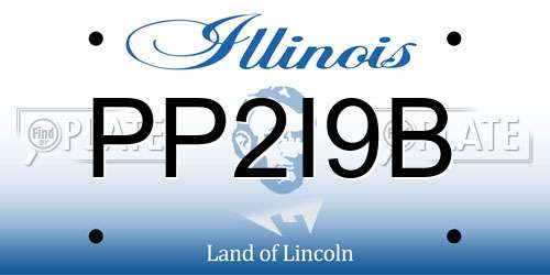 PP2I9B Illinois License Plate
