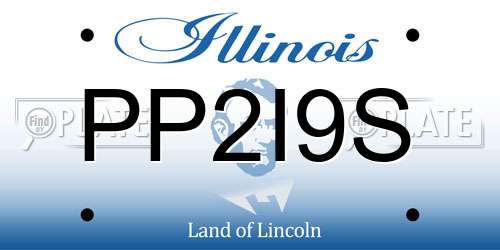 PP2I9S Illinois License Plate