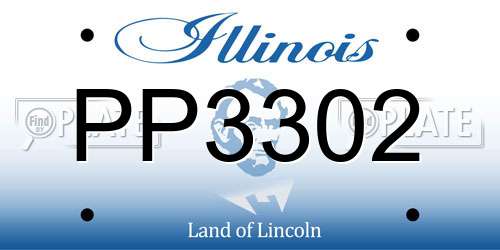 PP3302 Illinois License Plate