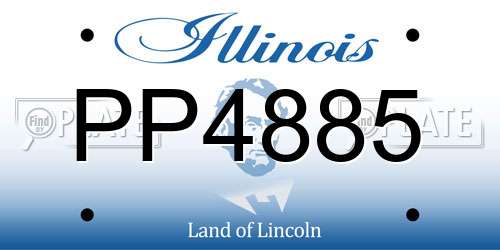 PP4885 Illinois License Plate