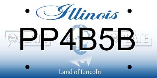 PP4B5B Illinois License Plate