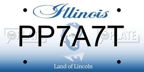 PP7A7T Illinois License Plate