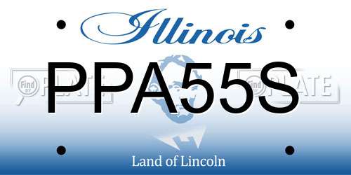 PPA55S Illinois License Plate