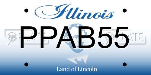 PPAB55 Illinois License Plate
