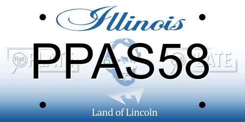 PPAS58 Illinois License Plate