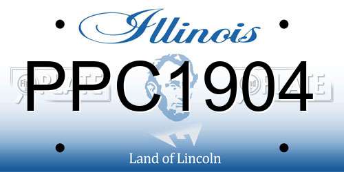 PPC1904 Illinois License Plate