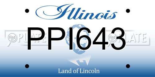 PPI643 Illinois License Plate