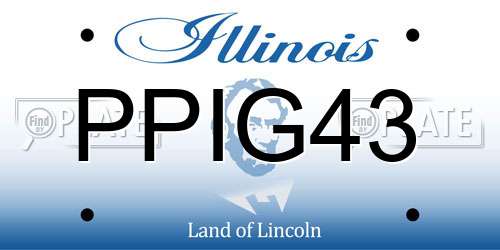 PPIG43 Illinois License Plate