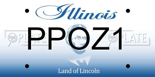 PPOZ1 Illinois License Plate