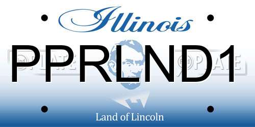 PPRLND1 Illinois License Plate