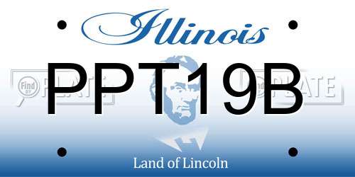 PPT19B Illinois License Plate