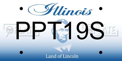 PPT19S Illinois License Plate