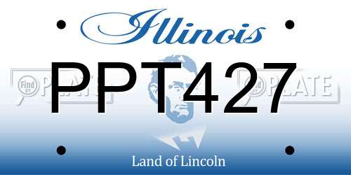 PPT427 Illinois License Plate