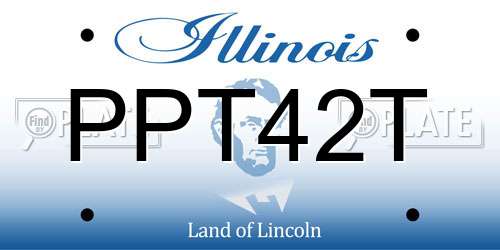PPT42T Illinois License Plate