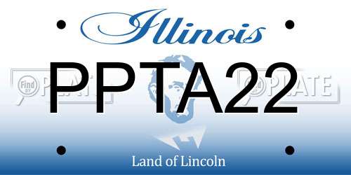 PPTA22 Illinois License Plate