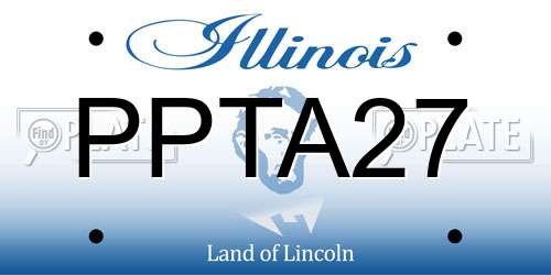 PPTA27 Illinois License Plate
