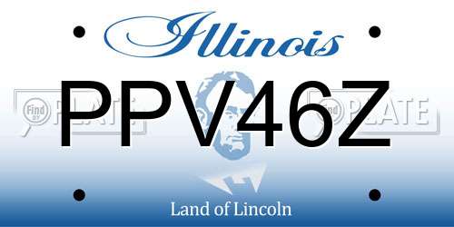 PPV46Z Illinois License Plate