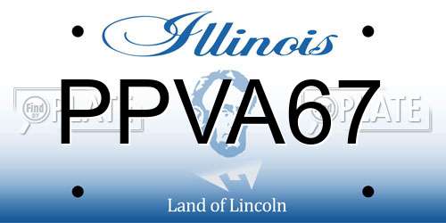 PPVA67 Illinois License Plate