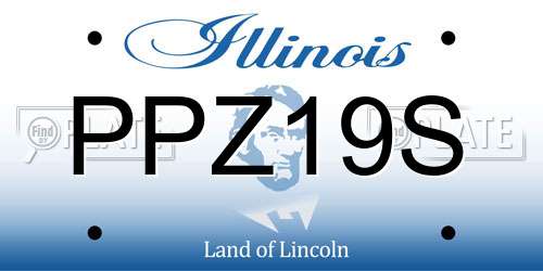 PPZ19S Illinois License Plate