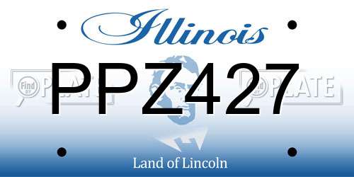 PPZ427 Illinois License Plate