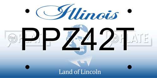PPZ42T Illinois License Plate