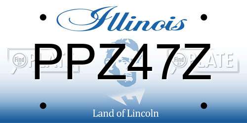 PPZ47Z Illinois License Plate