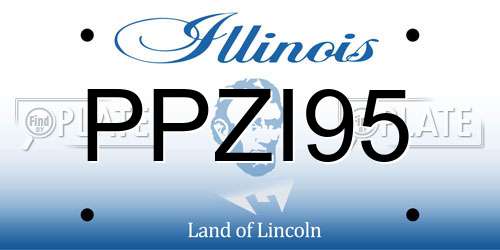 PPZI95 Illinois License Plate