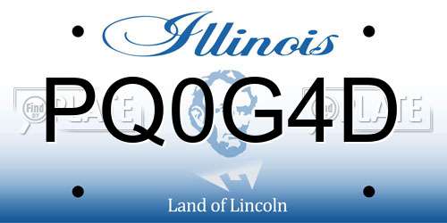 PQ0G4D Illinois License Plate