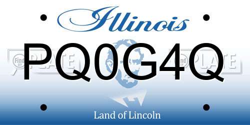 PQ0G4Q Illinois License Plate