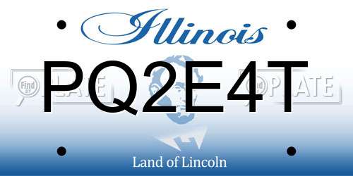 PQ2E4T Illinois License Plate
