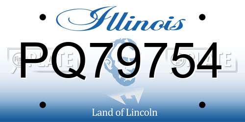 PQ79754 Illinois License Plate