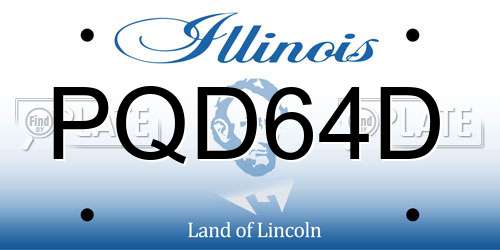 PQD64D Illinois License Plate