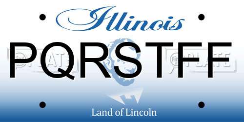 PQRSTFF Illinois License Plate
