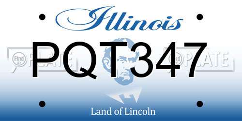 PQT347 Illinois License Plate