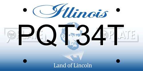 PQT34T Illinois License Plate