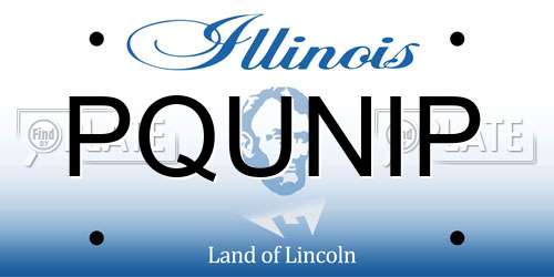 PQUNIP Illinois License Plate