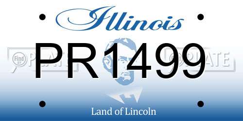PR1499 Illinois License Plate