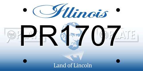 PR1707 Illinois License Plate