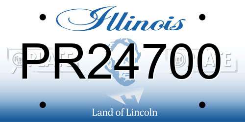 PR24700 Illinois License Plate