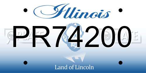PR74200 Illinois License Plate