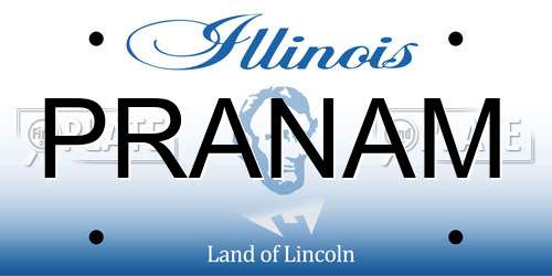 PRANAM Illinois License Plate