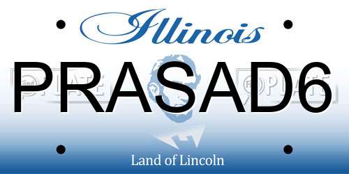 PRASAD6 Illinois License Plate
