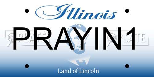 PRAYIN1 Illinois License Plate