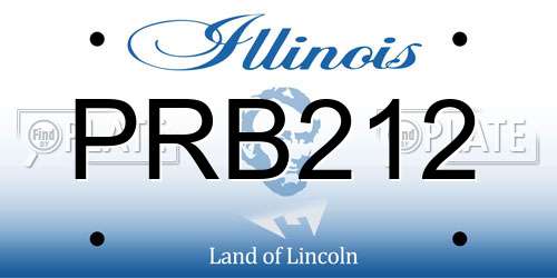 PRB212 Illinois License Plate