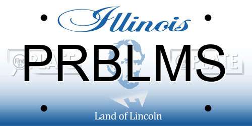 PRBLMS Illinois License Plate