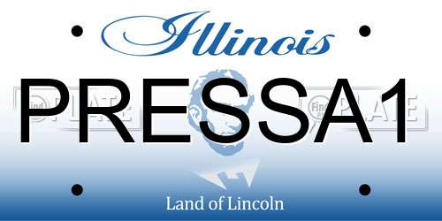 PRESSA1 Illinois License Plate